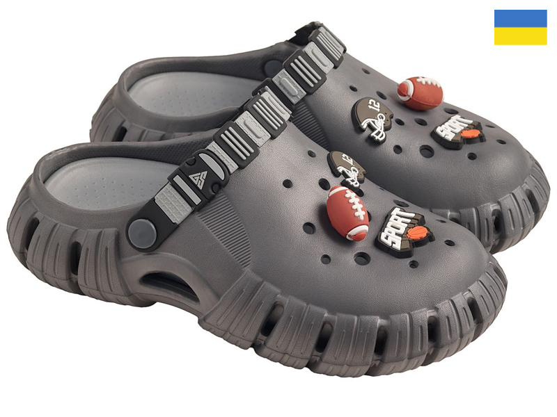Кроксы Rai shoes (36-40) DS770 графіт (лето)