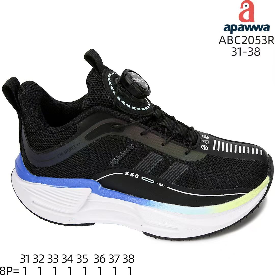 Кроссовки DvaClibee (31-38) AMC-ABC2053R black (деми)
