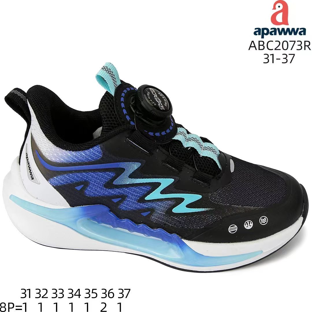 Кроссовки DvaClibee (31-37) AMC-ABC2073R black (деми)