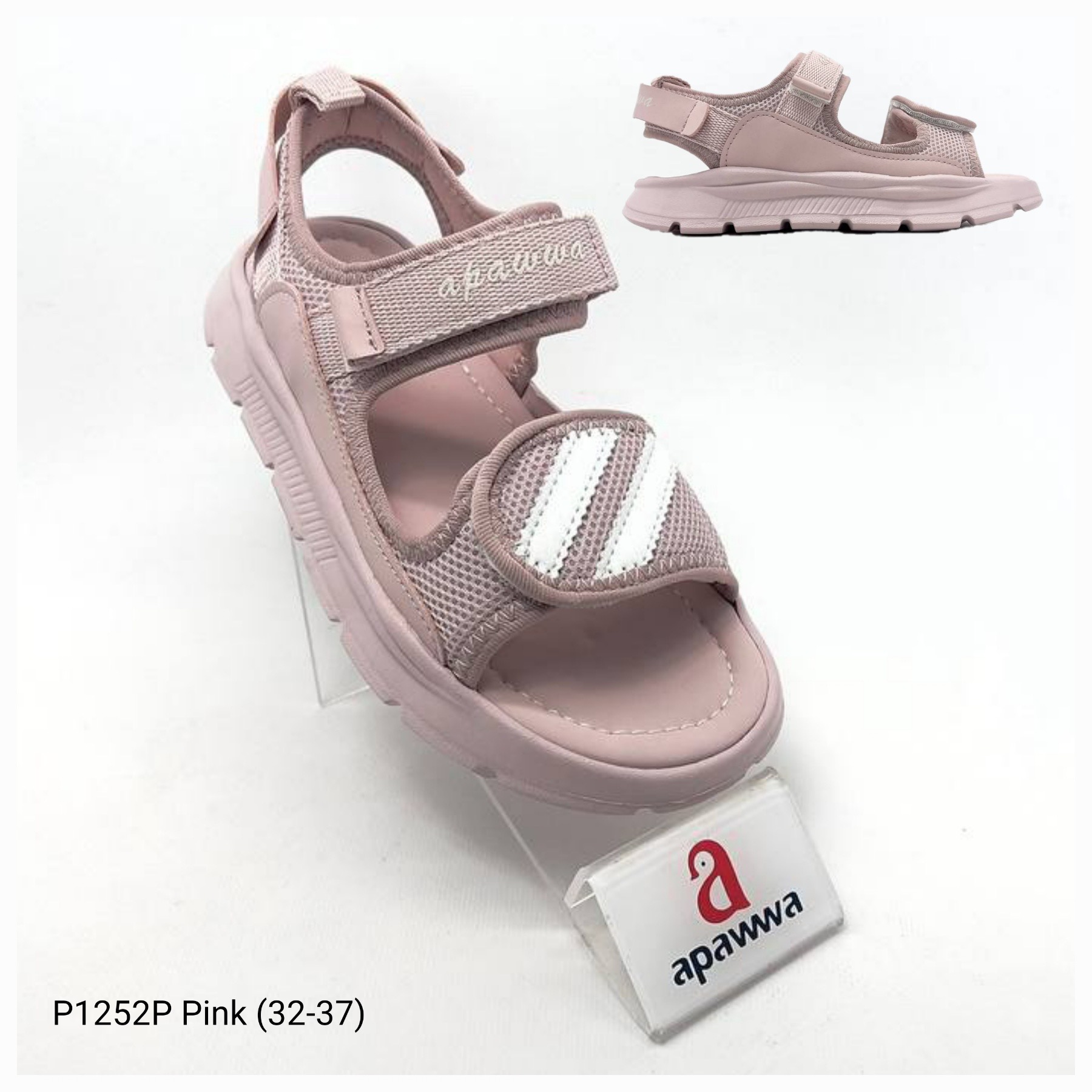 Босоножки DvaClibee (32-37) ApB-P1252P pink (лето)