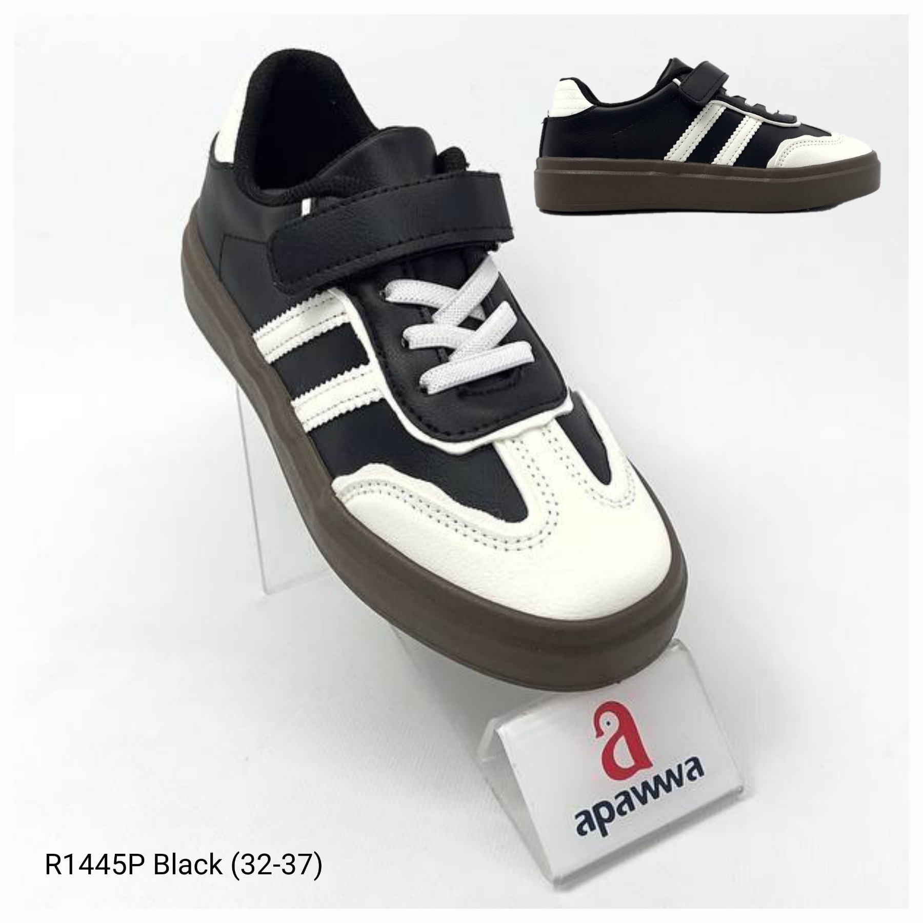 Кроссовки DvaClibee (32-37) ApB-R1445P black (деми)