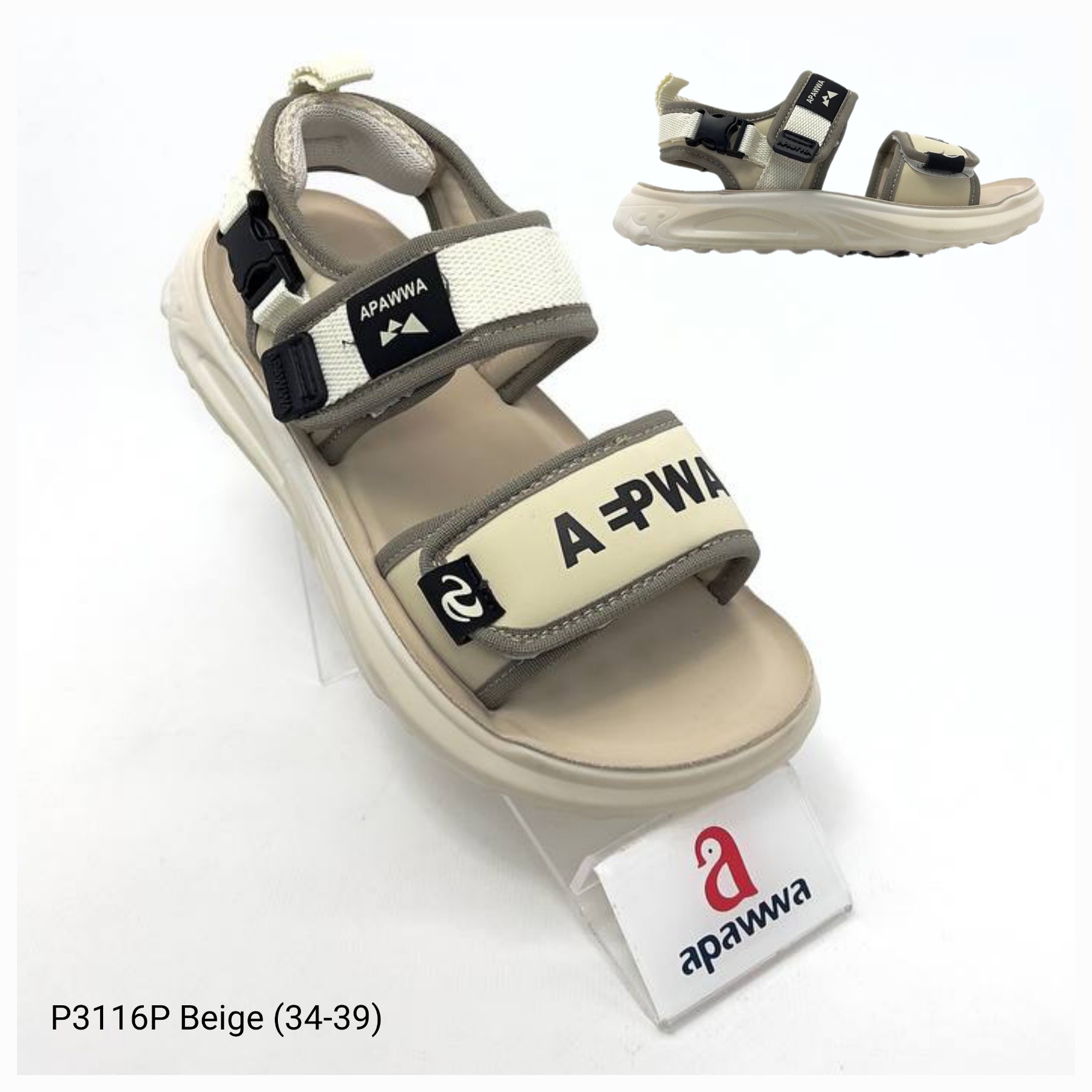Босоножки DvaClibee (34-39) ApB-P3116P beige (лето)
