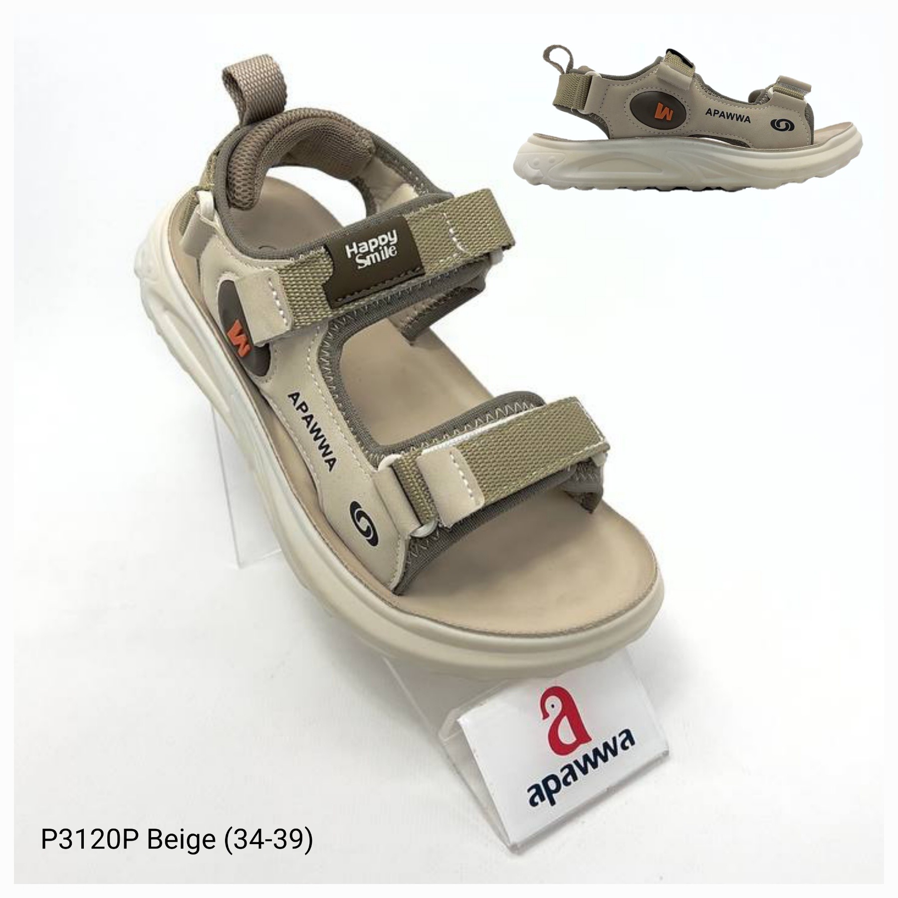 Босоножки DvaClibee (34-39) ApB-P3120P beige (лето)