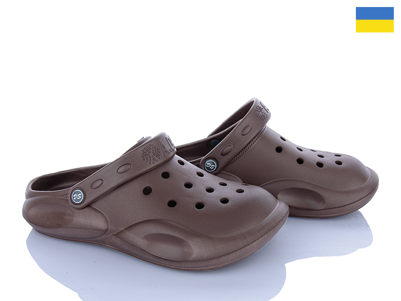 Кроксы Vladimir (37-41) DS Сабо 10 т.коричневий (лето)