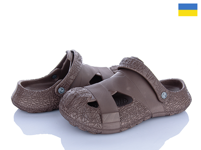 Кроксы Vladimir (37-41) DS Сабо 12 т.коричневий (лето)
