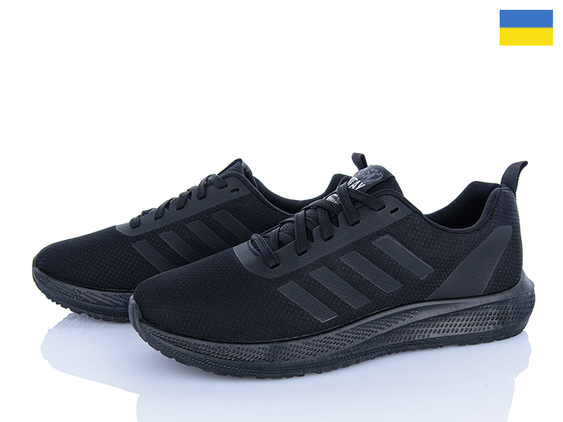 Кроссовки Vladimir (41-45) Крок K406 чорний (деми)