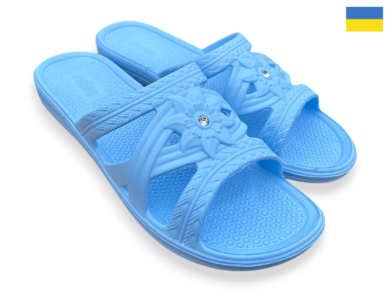 Шлепанцы Rai shoes (36-41) Камінь 1 блакитний (лето)
