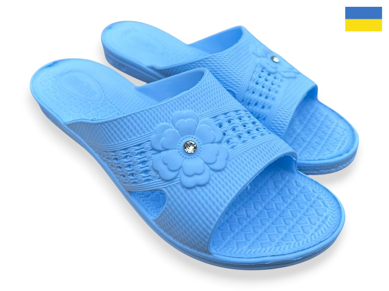 Шлепанцы Rai shoes (36-41) Камінь 2 блакитний (лето)