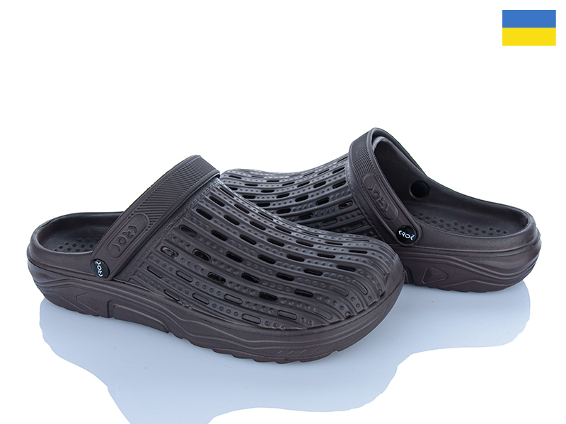 Кроксы Vladimir (41-45) Krok C71 т.коричневий (лето)