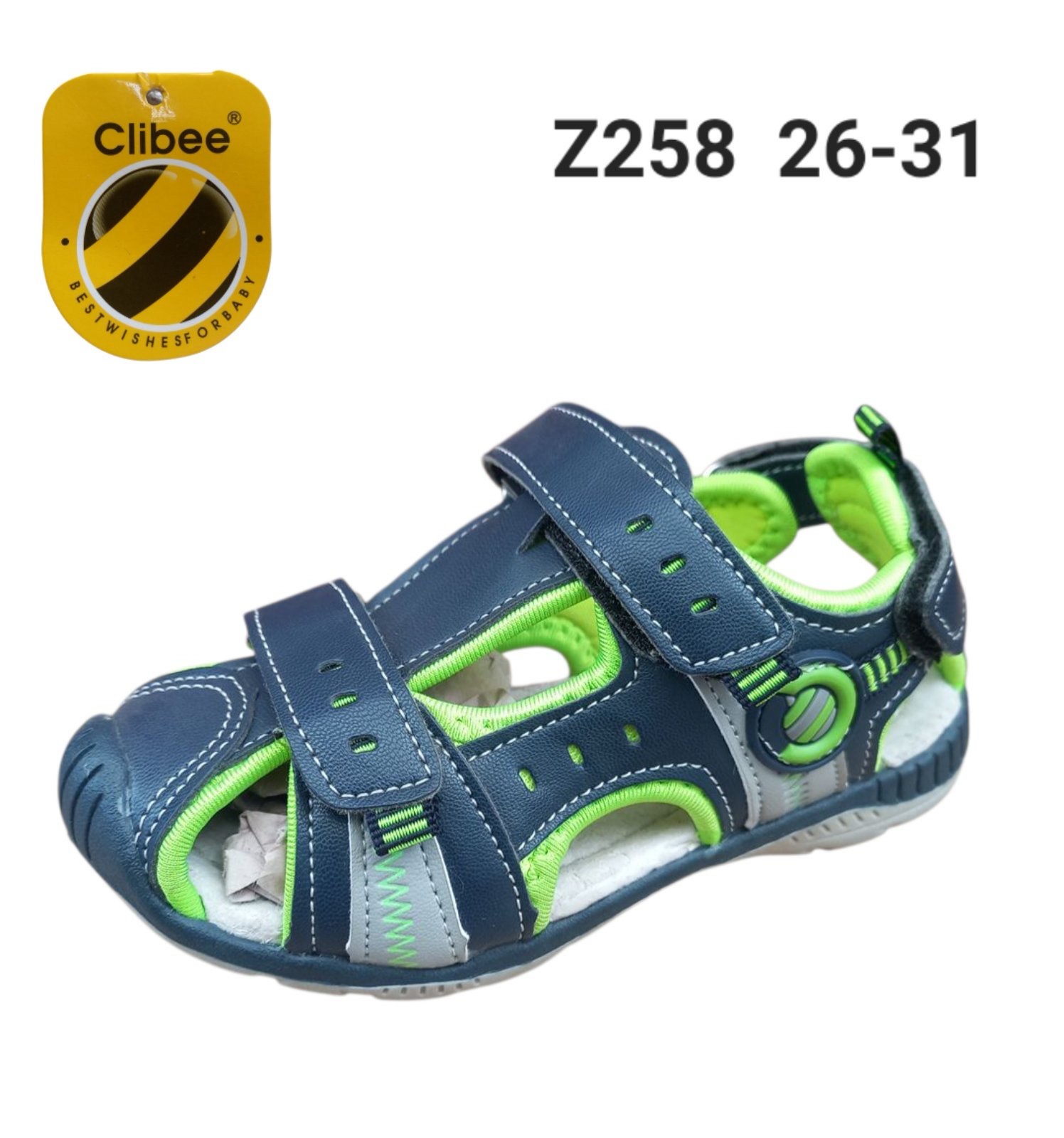 Босоножки DvaClibee (26-31) Ap-Z258 d.blue (лето)