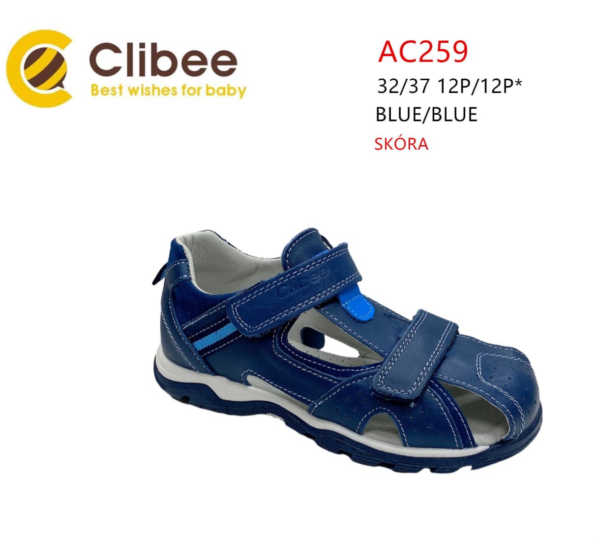 Босоножки DvaClibee (32-37) Ap-AC259 blue-blue (лето)