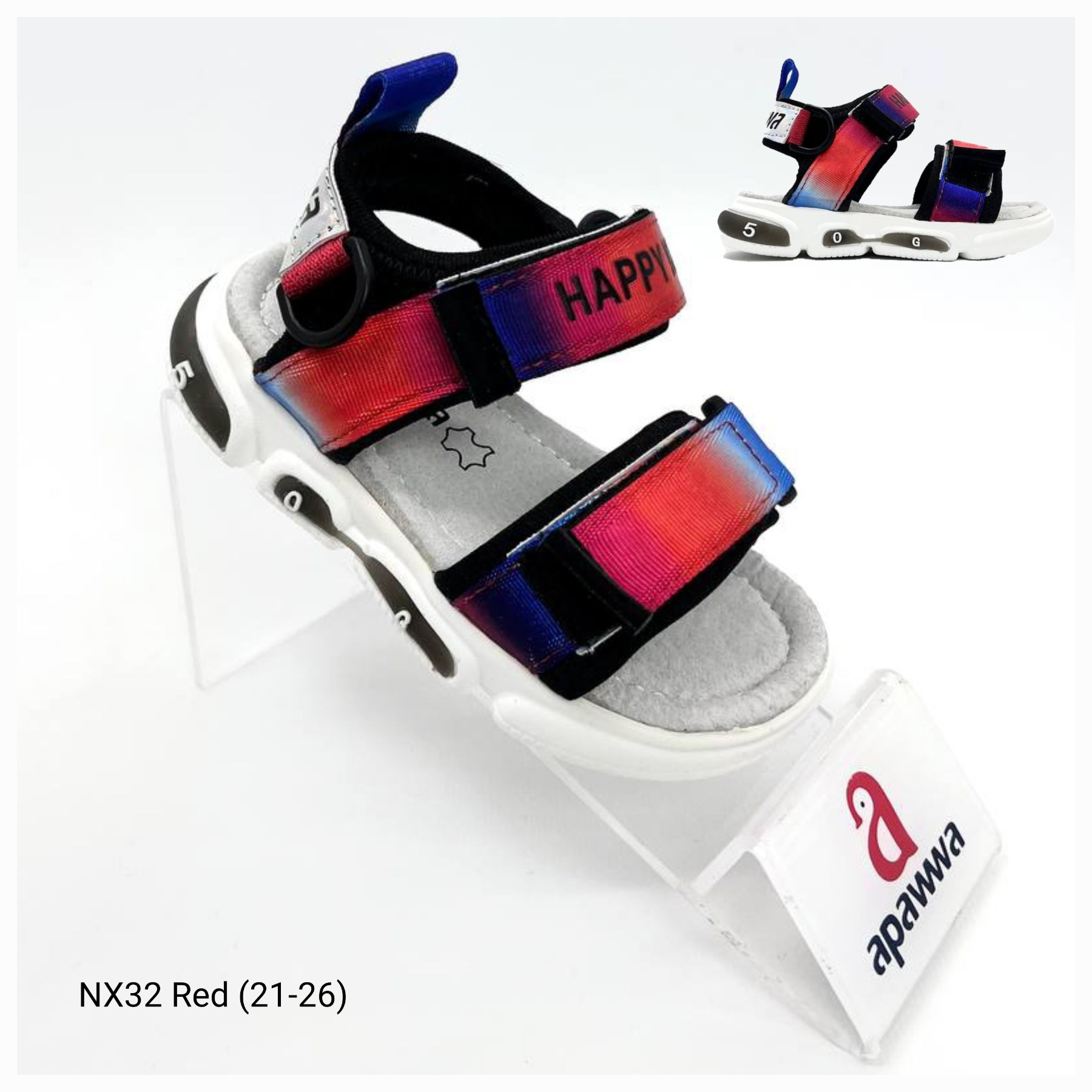 Босоножки DvaClibee (21-26) Ap-NX32 red (лето)