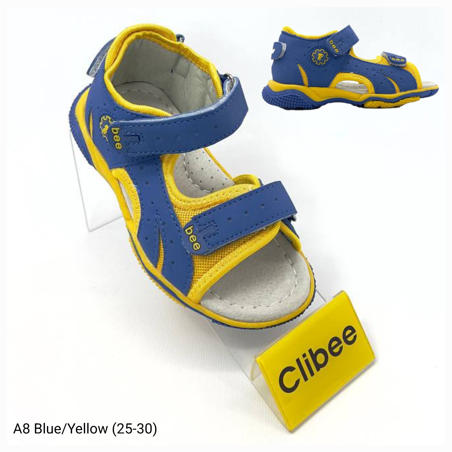 Босоножки DvaClibee (25-30) Ap-A8 blue-yellow (лето)