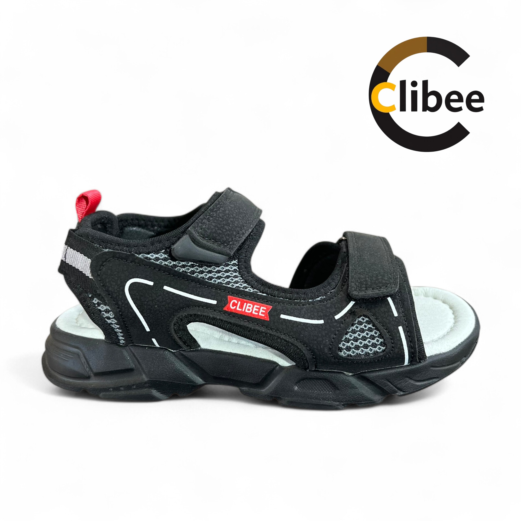 Босоножки DvaClibee (32-37) SS-AC315 black-red (лето)