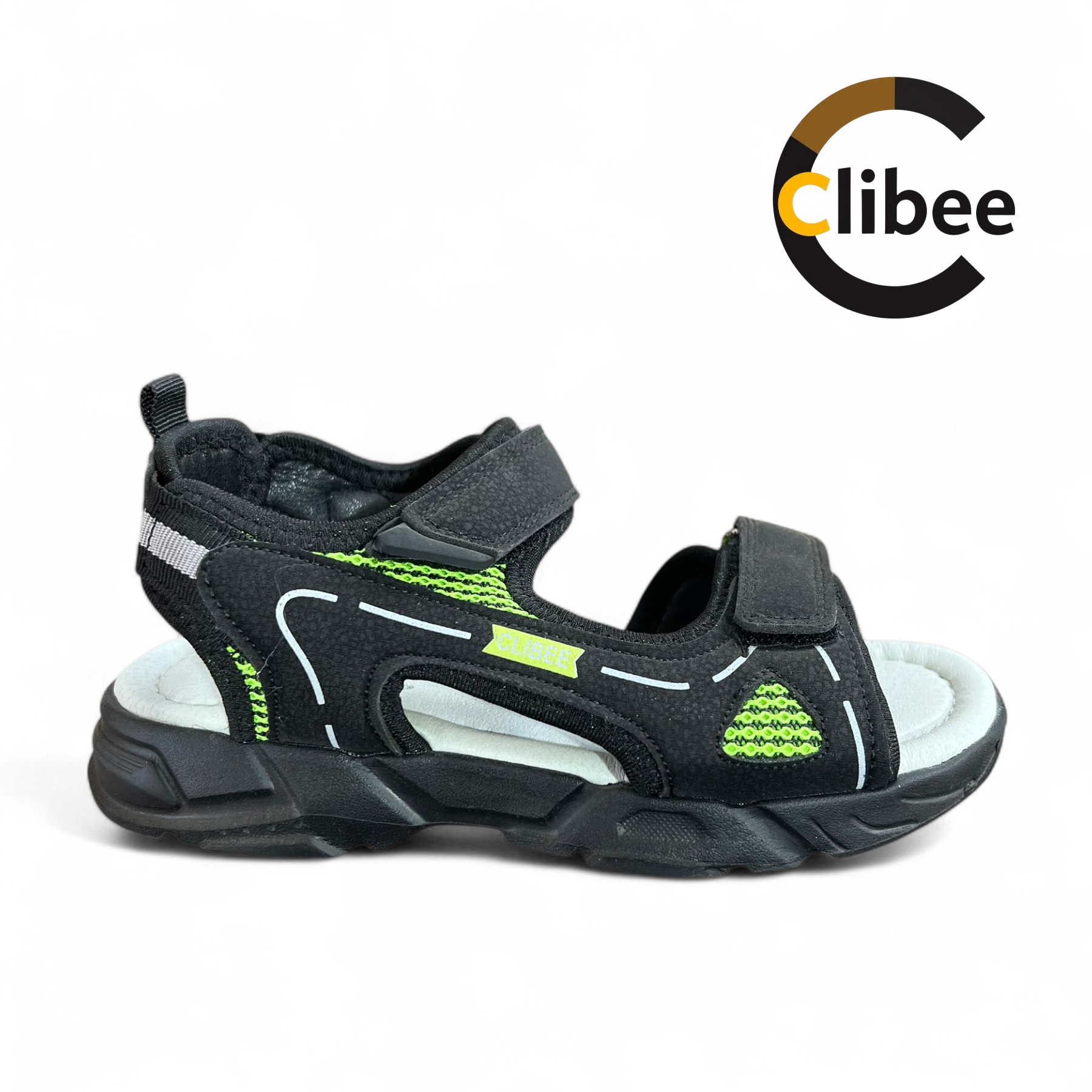 Босоножки DvaClibee (32-37) SS-AC315 black-green (лето)