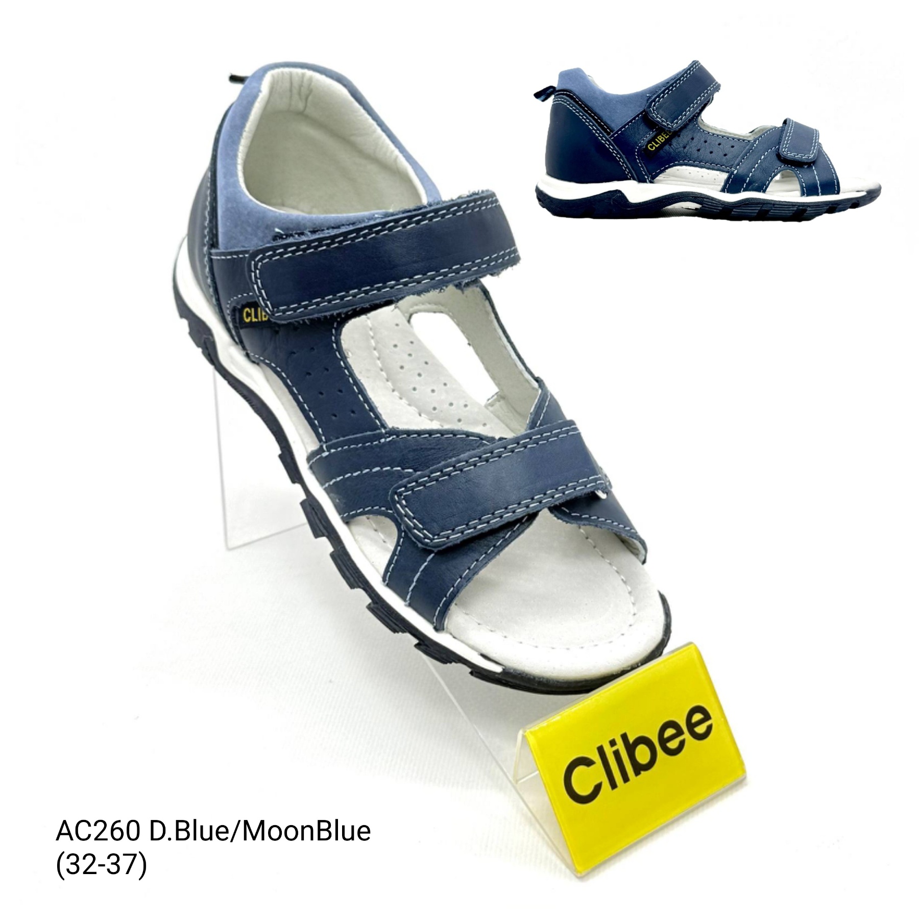 Босоножки DvaClibee (32-37) Ap-AC260 d.blue-moonblue (лето)