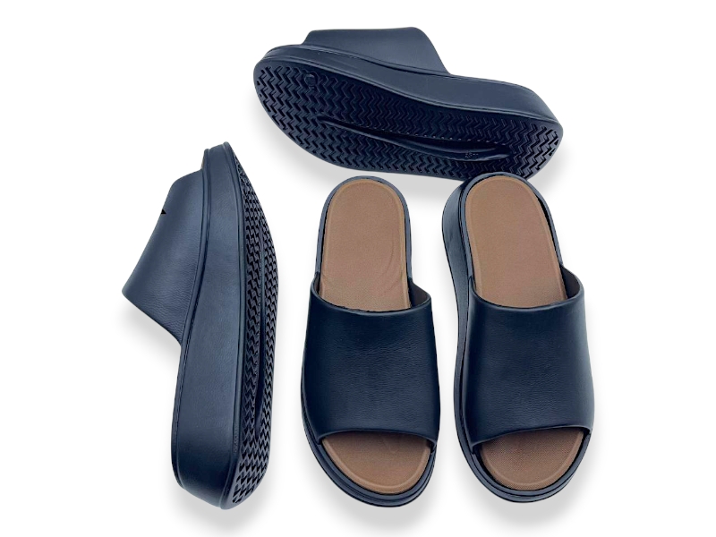 Шлепанцы Rai shoes (36-41) 2501 чорний (лето)