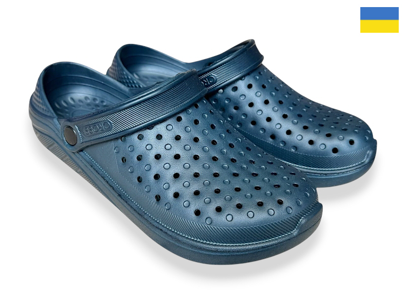 Кроксы Rai shoes (36-41) 025 синій (лето)