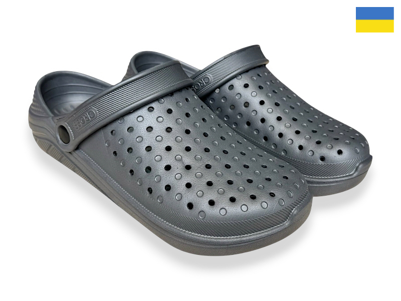 Кроксы Rai shoes (36-41) 025 сірий (лето)