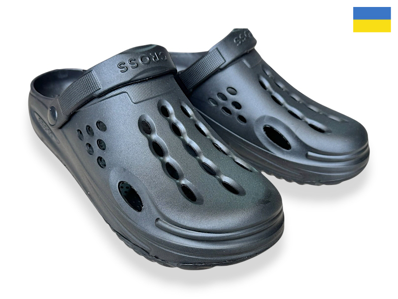 Кроксы Rai shoes (36-41) 026 чорний (лето)