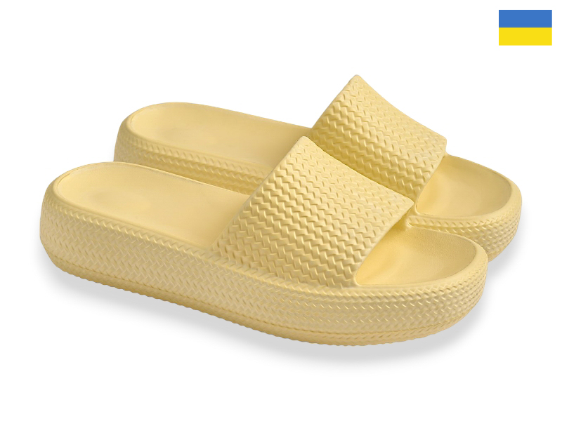 Шлепанцы Rai shoes (36-41) ДС78 св.жовтий (лето)