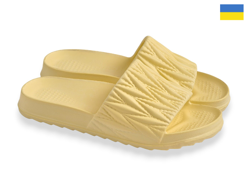 Шлепанцы Rai shoes (36-41) ДС81 св.жовтий (лето)