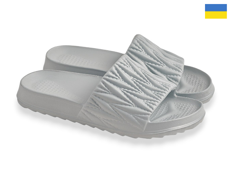 Шлепанцы Rai shoes (36-41) ДС81 сірий-блакитний (лето)