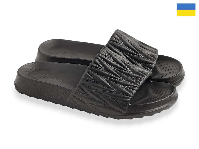Шлепанцы Rai shoes (36-41) ДС81 чорний (лето)
