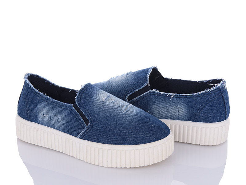 Слипоны Violeta (36-40) 4-211 navy (деми)