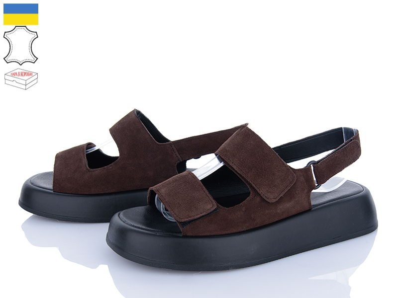 Босоножки A.N.I.One (36-40) 4077-59 коричневий замш (лето)