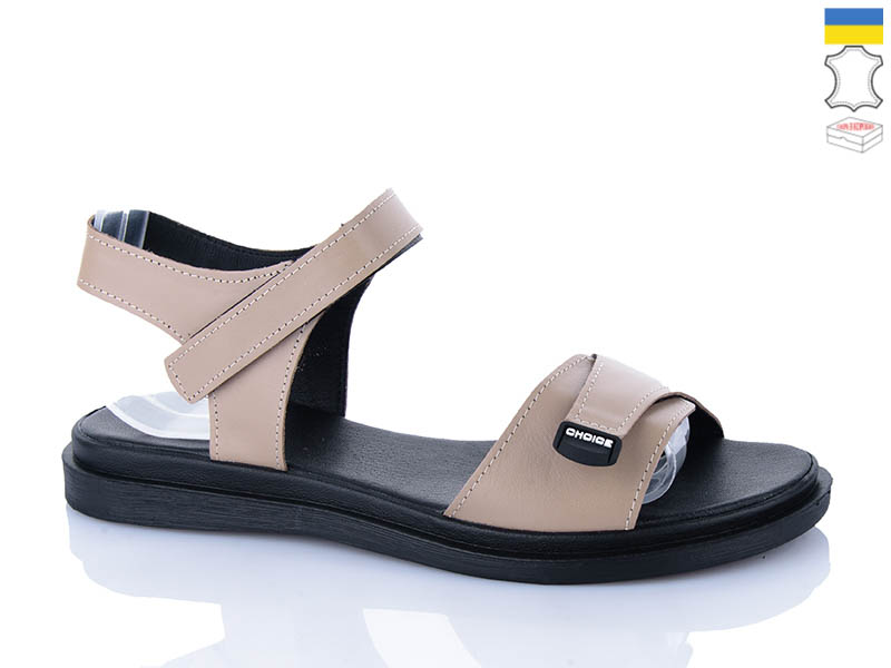 Босоножки Sali (41-43) 95 капучино чор-п.батал (лето)
