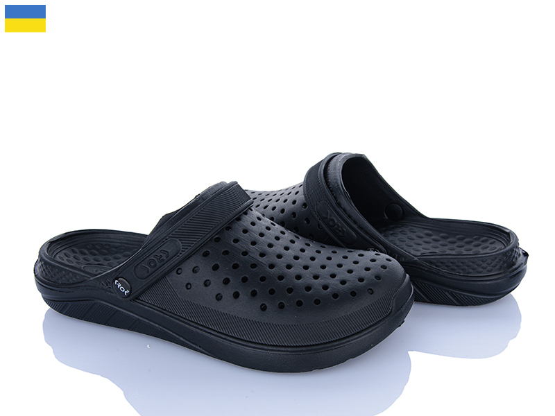 Кроксы Alex (41-46) KC2268 чорний (лето)