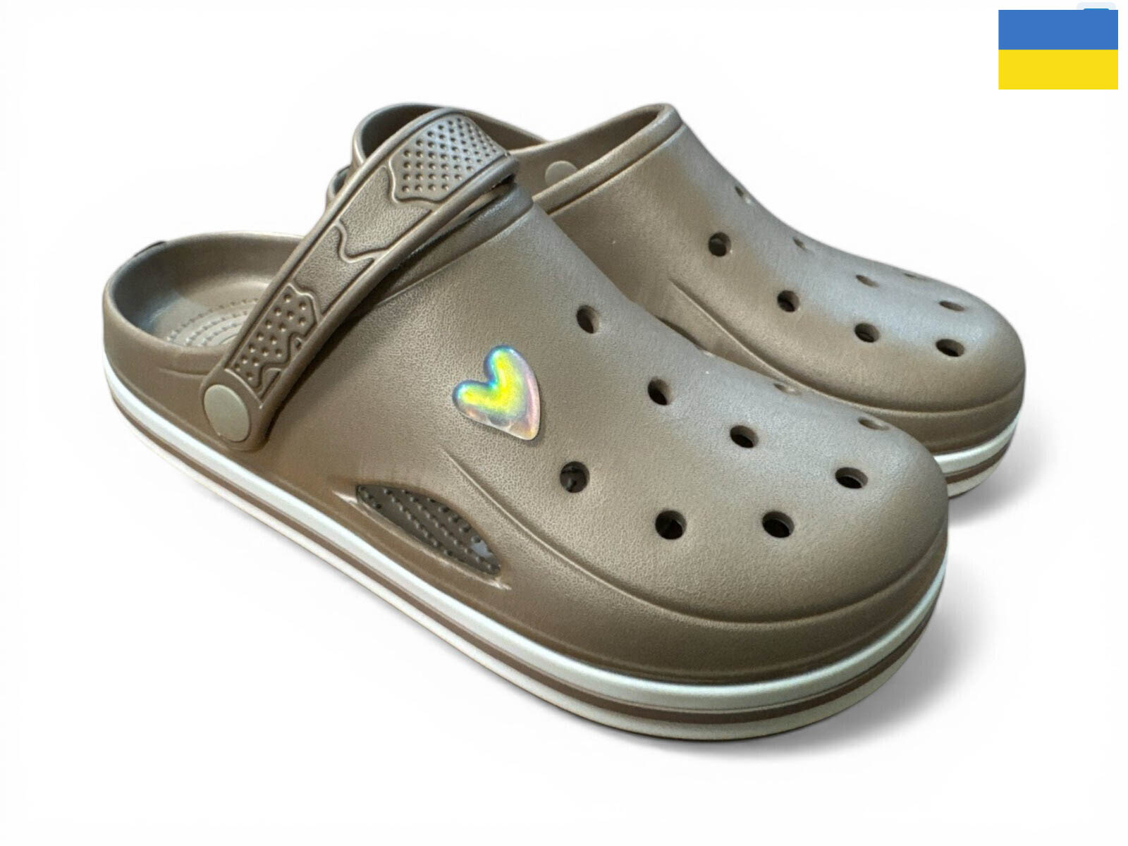 Кроксы Rai shoes (37-41) 416 бежевий (лето)