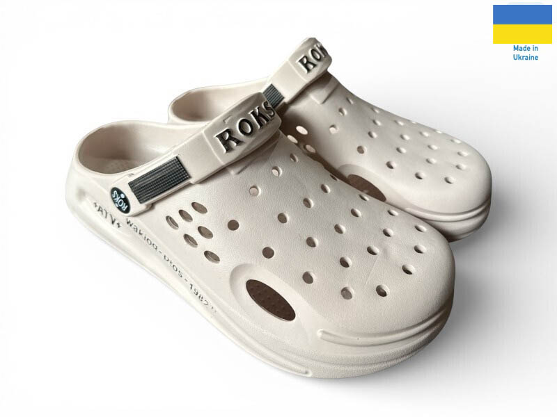 Кроксы Rai shoes (37-41) 517-012 пудра (лето)
