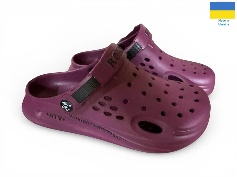 Кроксы Rai shoes (37-40) 517-08 бордо (лето)