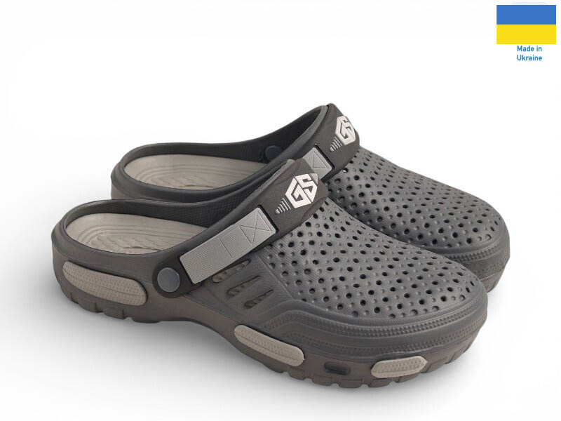 Кроксы Rai shoes (41-45) CM118 графіт (лето)