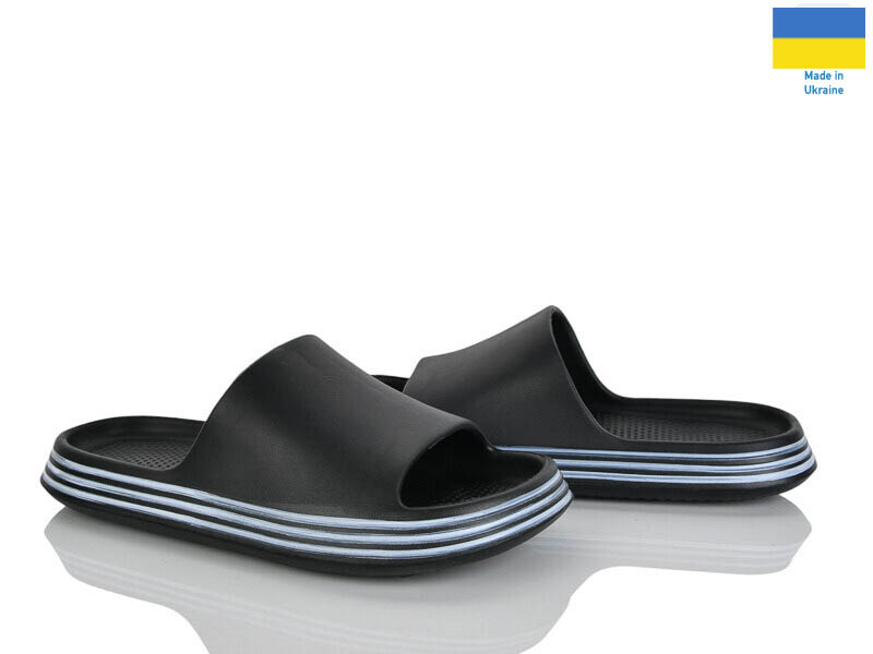 Шлепанцы Rai shoes (41-45) E236 чорний (лето)