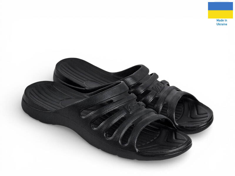 Шлепанцы Rai shoes (41-45) L104 чорний (лето)