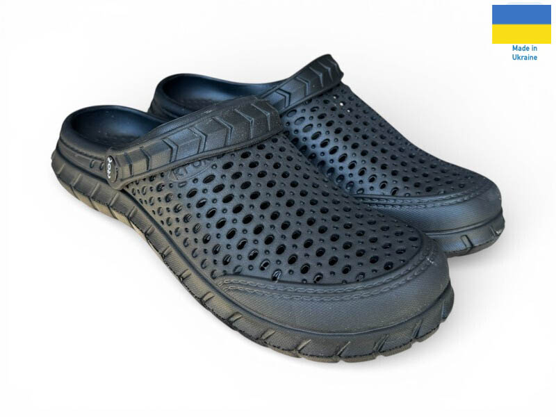 Кроксы Rai shoes (36-41) С62 чорний (лето)
