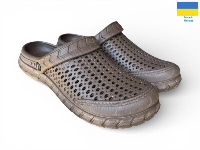 Кроксы Rai shoes (36-41) С62 шоколадний (лето)