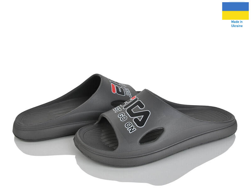 Шлепанцы Rai shoes (41-45) С79 сірий (лето)