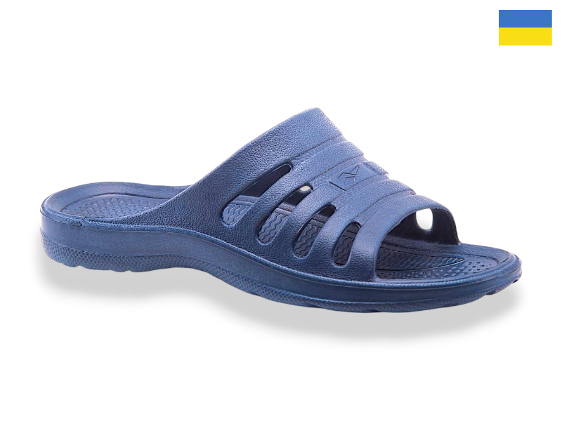 Шлепанцы Rai shoes (40-46) M201 краб-синій (лето)