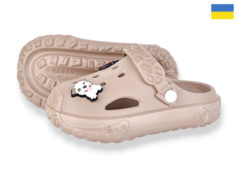 Кроксы Rai shoes (24-35) 3001 бежевий (лето)