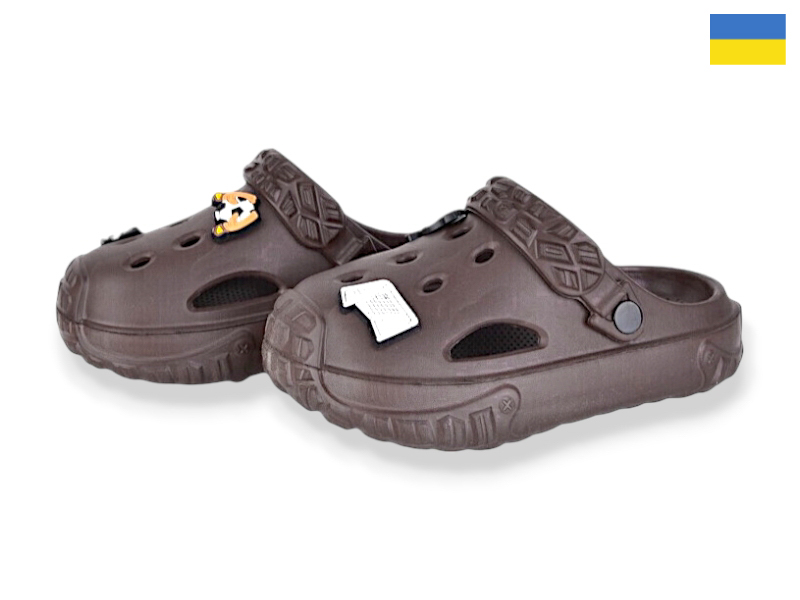 Кроксы Rai shoes (24-35) 3001 коричневий (лето)