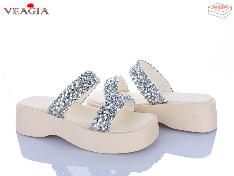 Шлепанцы ADA (36-40) N20 silver (лето)