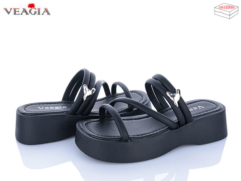 Шлепанцы ADA (36-40) N6 black (лето)