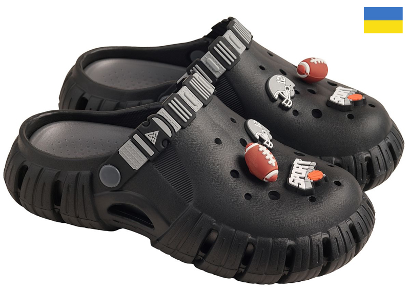 Кроксы Rai shoes (30-35) DS012 чорний (лето)
