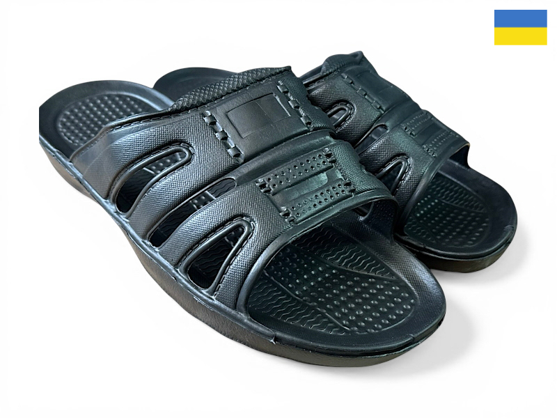 Шлепанцы Rai shoes (41-46) B8 чорний (лето)