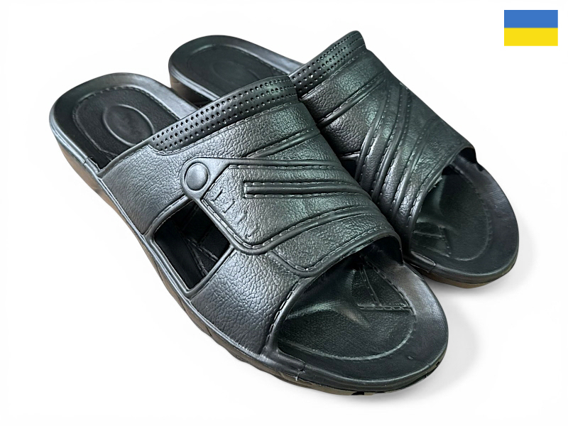 Шлепанцы Rai shoes (40-45) B9 чорний (лето)