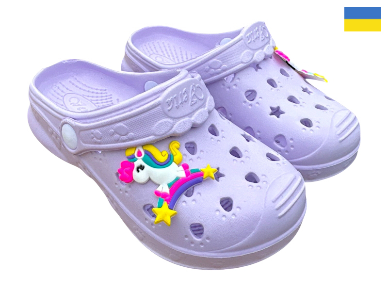 Кроксы Rai shoes (24-33) 81-82 лаванда (лето)